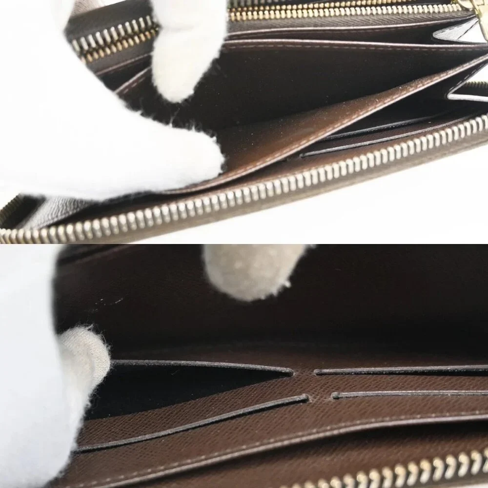 LOUIS VUITTON LV Logo 2 Set Zipper Wallet Monogram Damier Leather Brown 64KC511 - Picture 12 of 13